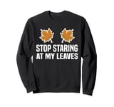 Stop Staring At My Leaves Autumn Leaf Blower Sweatshirt