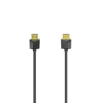 Hama HDMI Ethernet High Speed Kabel 1,5m Flexi-Slim Guldbelagt TL