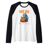 Dad Tax Funny Halloween Skull Pumpkin Candy Raglan Baseball Tee