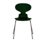 Fritz Hansen - 3101 Myran 4 ben, Lackad, Evergreen, Underrede Brown Bronze - Matstolar - designer_arne_jacobsen - Grön - Metall/Trä