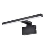 Réglette LED 3 en 1 mur miroir meuble noir L.50 cm IP44 900lm GoodHome Craven