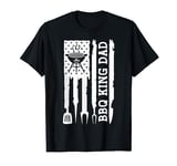 BBQ King Dad Grill Chillin and Grillin USA Flag Fathers Day T-Shirt