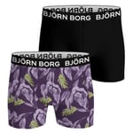 Bjorn Borg Bamboo Cotton Blend Boxer Kalsonger 2P Lila/Svart X-Large Herr