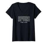 Womens SPURS FOR LIFE V-Neck T-Shirt