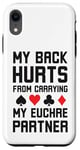 Coque pour iPhone XR Mon dos fait mal de porter mon partenaire Euchre humour