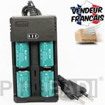 CHARGEUR RS-93 + 4 PILES ACCU RECHARGEABLE CR123A CR123 16340 3.7v 1200mAH #5