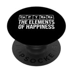 Capybara The Elements Of Happiness Periodic Table Funny PopSockets Adhesive PopGrip