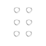 Boucle Doreille Femme Argent Fin 925,Lot Boucles d'oreilles Creoles Femme 3 Paires Piercing Oreille Boucles d'oreilles Hypoallergéniques en Argent Pour Femmes Bijoux Femme 6mm