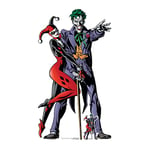 Star Cutouts Ltd SC1370 Harley Quinn and The Joker Classic Couple Double Cardboard Cutout/Standee DC Comics 167cm Tall 94cm Wide, Multicolour