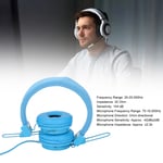 3.5mm Wired Headset With Mic Stereo Foldable Adjustable Headband Inline Cont TDM