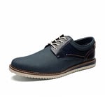 Bruno Marc Hommes Chaussures Oxfords Chaussure Ville Homme pour Bureau Costume Mariage Bleu SBOX2213M-E Taille 41 (EUR)