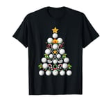 Funny Golf ball Christmas Tree Christmas Golf lover Xmas T-Shirt