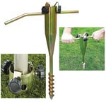 Sizi Ltd Heavy Duty Metal Ground Spike Soil Garden Socket Parasol Washing Clothes Line Stand Base Pole With Screw