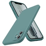 SURPHY Coque en Silicone Compatible avec iPhone 11, Caoutchouc Silicone Cover avec Bord Plat (Protection Individuelle pour Chaque Objectif) Housse Étui pour iPhone 11 6,1“ (Vert Cactus)