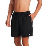 NIKE 7 Volley Short Swimwear, Men, Mens, Swim Briefs, NESSA559, Black, XL