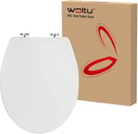 WOLTU Abattant WC,Lunette WC fermeture en Douceur,Couvercle de WC softclose,Siège de toilette Fix rapide,Blanc