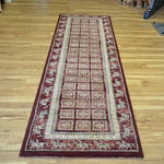 Rugs Direct Rug, PPHS and Viscose Silk, Red, 67cm x 240cm