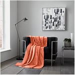 GC GAVENO CAVAILIA Couverture pelucheuse en Flanelle Sherpa Douce et Confortable - Couverture Chaude pour lit - Corail - 150 x 200 cm