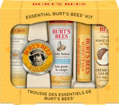 Burt's Bees Essential Gift Set, Lip Balm, Hand Salve, Body Lotion, Foot Cream &