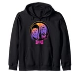 Jay & Silent Bob Colorful Cartoon Gradient Portraits Zip Hoodie