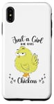 iPhone XS Max Just a Girl Who Loves Chickens Yellow Lover Women Girls Case