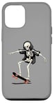 Coque pour iPhone 12/12 Pro Skateboard Squelette Cool Skateboard Simple Skater Fun Fan