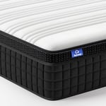 SuiLong Matelas Hybrid 90x190cm,25cm Epaisseur,Ressorts Ensachés Mousse à Mémoire de Forme, Matela Confort Ergonomique Orthopédique, Confort Mi-Ferme,Multicouches Extra Confort 7 Zones, Oeko-tex