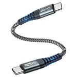 ZKAPOR Câble USB C vers USB C Court 50CM, Câble Type c 100W PD Cable USB C Charge Rapide Compatible avec iPhone 15/15 Pro Max, Samsung Galaxy S23 /S22, Pad Pro, Air, Huawei P40 /Mate 60, Pixel