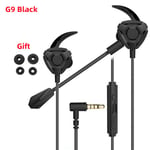 Black OlPG-Écouteurs filaires avec microphone et micro, casque de jeu, écouteurs jack 3.5mm, stéréo 3D, écouteurs intra-auriculaires pour téléphone, PC, ordinateur portable ""Nipseyteko