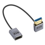 Câble d'extension HDMI 8K 90 degrés 30 cm, câble HDMI mâle vers femelle, câble adaptateur HDMI haute vitesse 48 Gbit/s bande passante, cordon HDMI pour GH5S, PS5, Xbox One, moniteur PC