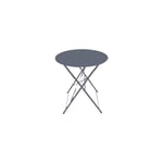 Chalet&jardin - Table de jardin pliante ronde Bistrot - Gris