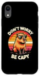 iPhone XR Dont Be Worry Be Capy Capybara Retro Rodent Funny Case