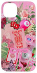 Coque pour iPhone 14 Plus Collage Coquette 8 Ball Lucky Rose