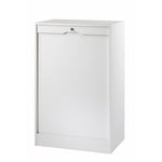 Beaux Meubles Pas Chers - Classeur à Rideau Largeur 70 cm Hauteur 108 cm - Coloris: Blanc