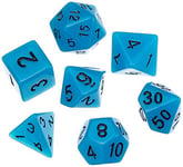 Dice4friends DIC86068 Set de dés Glowing Bleu (7)