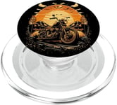 Stunning Retro Vintage Motorcycle Classic Sunset Chopper PopSockets PopGrip pour MagSafe