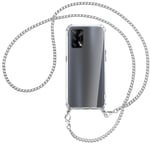 Collier pour Oppo A74 4G, Oppo F19 4G (6.43'') chaîne en métal (A) Coque Etui