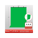 Grön Skärm Bakgrund med Stativ Kit för Fotografering 6.56x4.9ft, Virtuell Grön Skärm Bakgrundsduk för Videostudio C