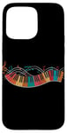 Coque pour iPhone 15 Pro Max Piano Clavier Notes de Musique Art Coloré Pianiste Musicien