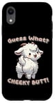 Coque pour iPhone XR Chèvre blanche amusante Guess What Cheeky Butt Cute Boys Girls