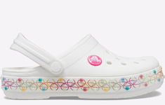 Crocs Baby Croc Crocband Stretch Clog Infant - White Mixed Material - Size UK 5 Infant