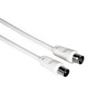 Hama Câble D'Antenne 10m Télévision par Connecteur Coaxial Raccord Coax 75db