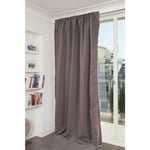 Homemaison - Rideau Phonique Occultant et Thermique 'moondream' galon fronceur Gris Foncé 140x260 cm