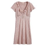 Robe courte FEMME Levi's® avec manches courtes et col v rose fleuri