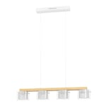 EGLO - Portico-Z long table pendant natural and clear L88 - RGB + TW - Zigbee, Bluetooth