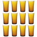 12x Duralex Lys Highball Glasses Tall Glass Drinking Tumblers Set 280ml Amber