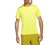 Nike Dri Fit Top Rise T-Shirt Neon Yellow Mens Running Activewear Size M Medium