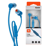 JBL Tune 110 Wired In-Ear Headphones with Remote & Microphone - Blue