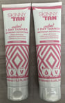 Skinny Tan Instant 1 Day Tanner 100ml x 2 - Medium - New - FREE DELIVERY