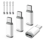 TiMOVO Adapter for Lightning Female to USB C Male Adapter, 4 Pack Adapter for Lightning USB-C Adapter, Data Sync Charger for i-Phone 15/16 Pro/Pro Max/Plus, iPad Pro/Air, Not for Audio/OTG